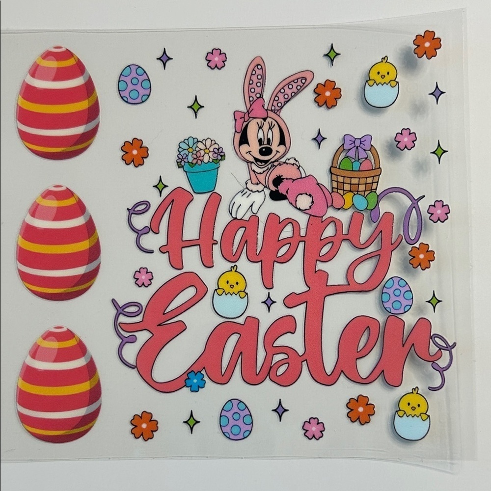 Minnie Happy Easter Cup Decal